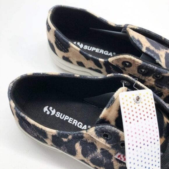 SUPERGA 2750 Leopard Velvet Sneakers  - Picture 7 of 8